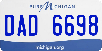 MI license plate DAD6698
