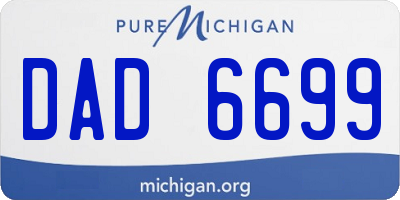 MI license plate DAD6699