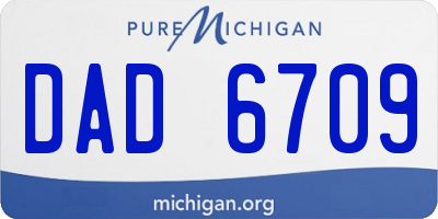 MI license plate DAD6709