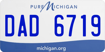 MI license plate DAD6719