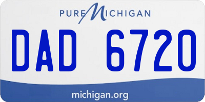 MI license plate DAD6720