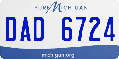 MI license plate DAD6724