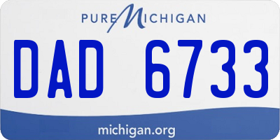 MI license plate DAD6733