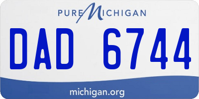 MI license plate DAD6744
