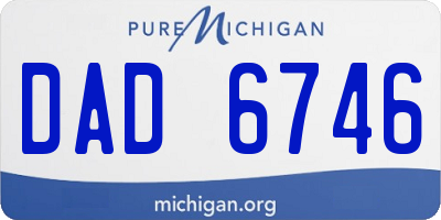 MI license plate DAD6746