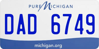 MI license plate DAD6749