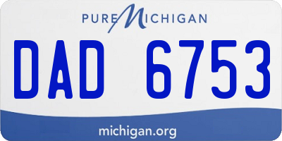 MI license plate DAD6753