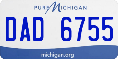 MI license plate DAD6755