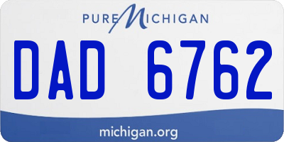 MI license plate DAD6762