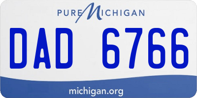 MI license plate DAD6766