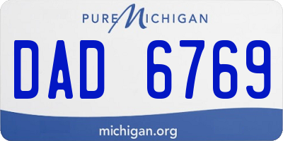 MI license plate DAD6769