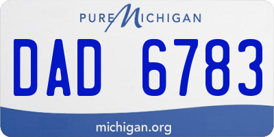 MI license plate DAD6783