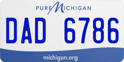 MI license plate DAD6786