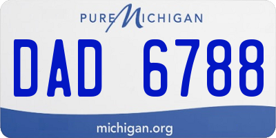 MI license plate DAD6788