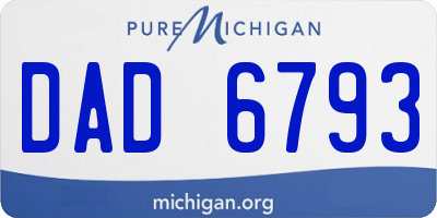 MI license plate DAD6793