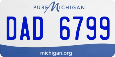 MI license plate DAD6799