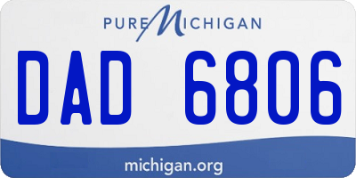 MI license plate DAD6806