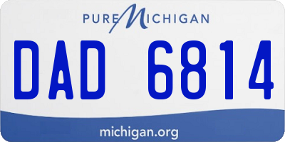 MI license plate DAD6814
