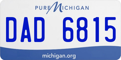 MI license plate DAD6815