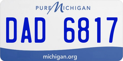 MI license plate DAD6817
