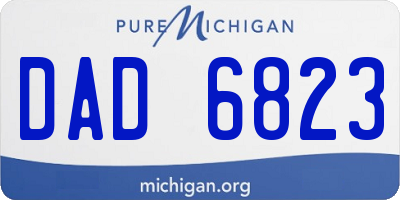 MI license plate DAD6823