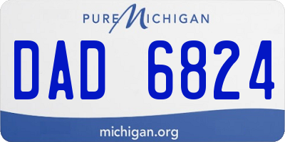 MI license plate DAD6824