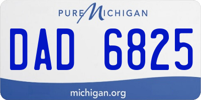 MI license plate DAD6825