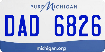MI license plate DAD6826