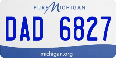MI license plate DAD6827