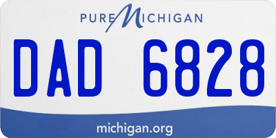 MI license plate DAD6828
