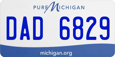 MI license plate DAD6829