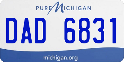 MI license plate DAD6831