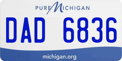 MI license plate DAD6836