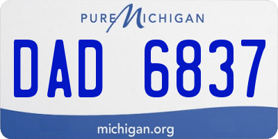 MI license plate DAD6837