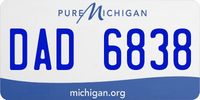MI license plate DAD6838