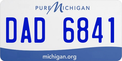 MI license plate DAD6841