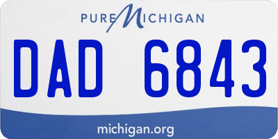 MI license plate DAD6843