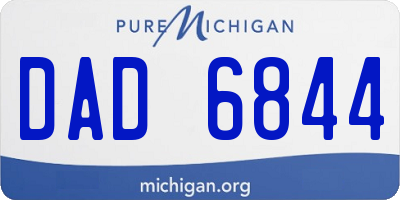 MI license plate DAD6844