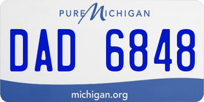 MI license plate DAD6848