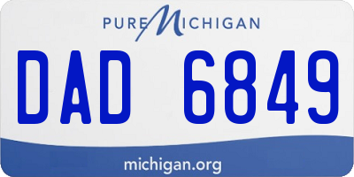 MI license plate DAD6849