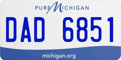 MI license plate DAD6851
