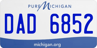 MI license plate DAD6852