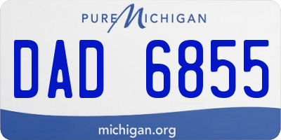 MI license plate DAD6855