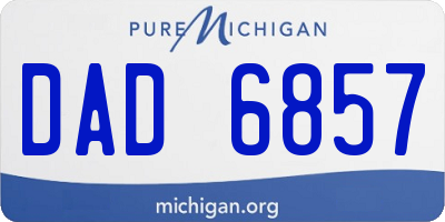 MI license plate DAD6857