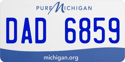 MI license plate DAD6859