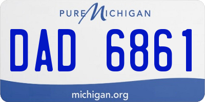 MI license plate DAD6861