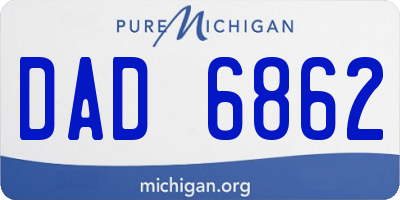MI license plate DAD6862