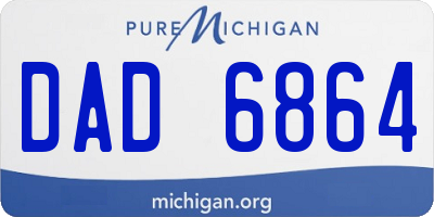 MI license plate DAD6864