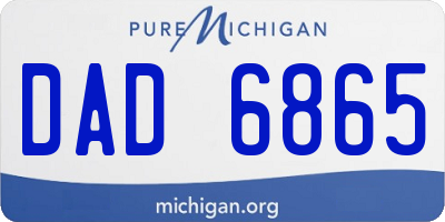 MI license plate DAD6865