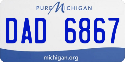 MI license plate DAD6867